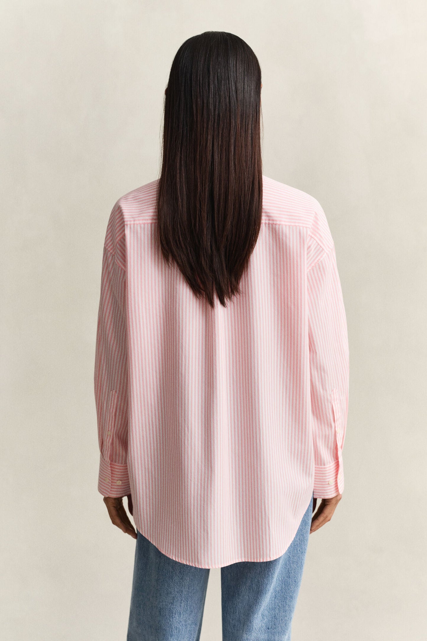 Oversized Classic Poplin Stripe Shirt