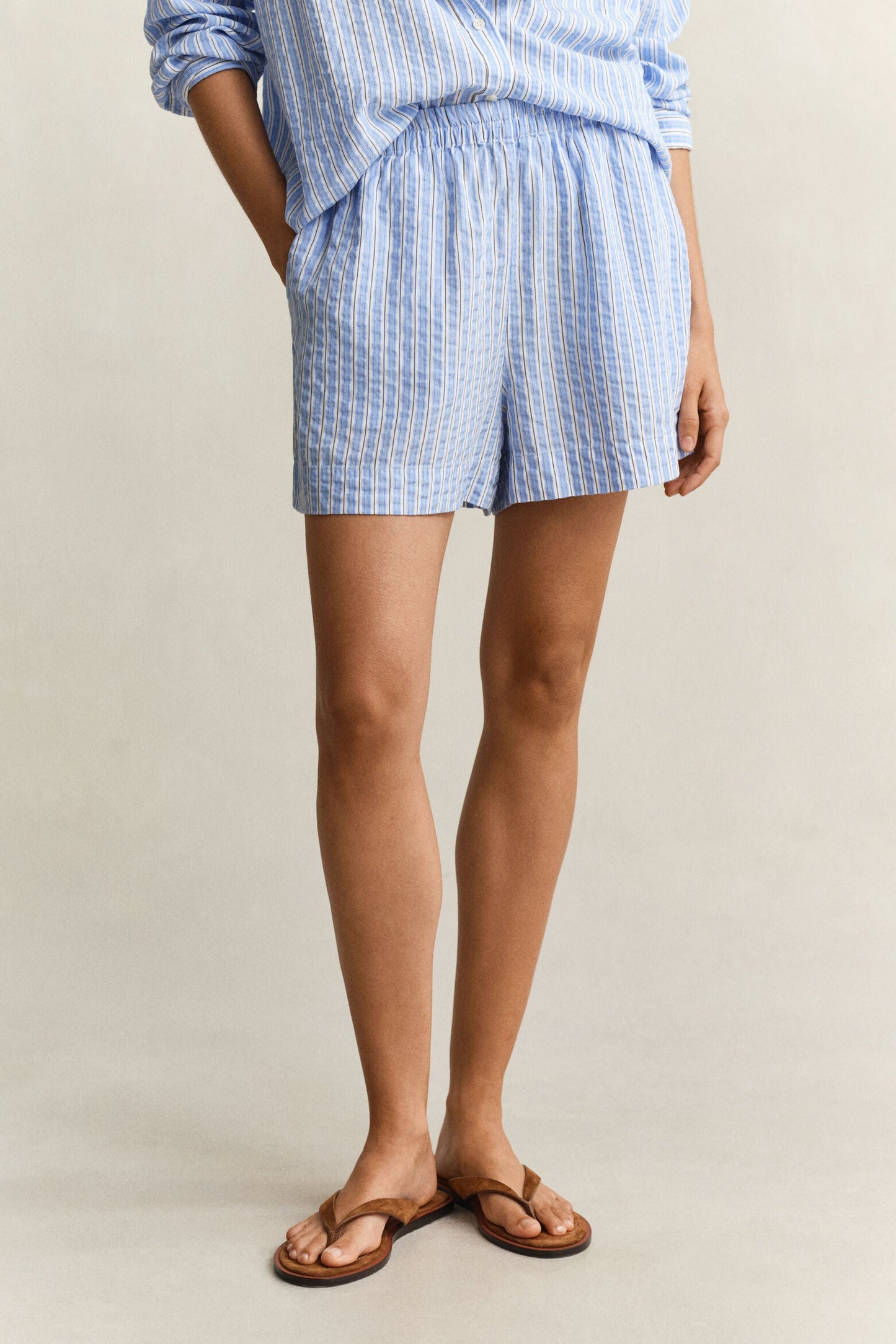 Striped Seersucker Shorts