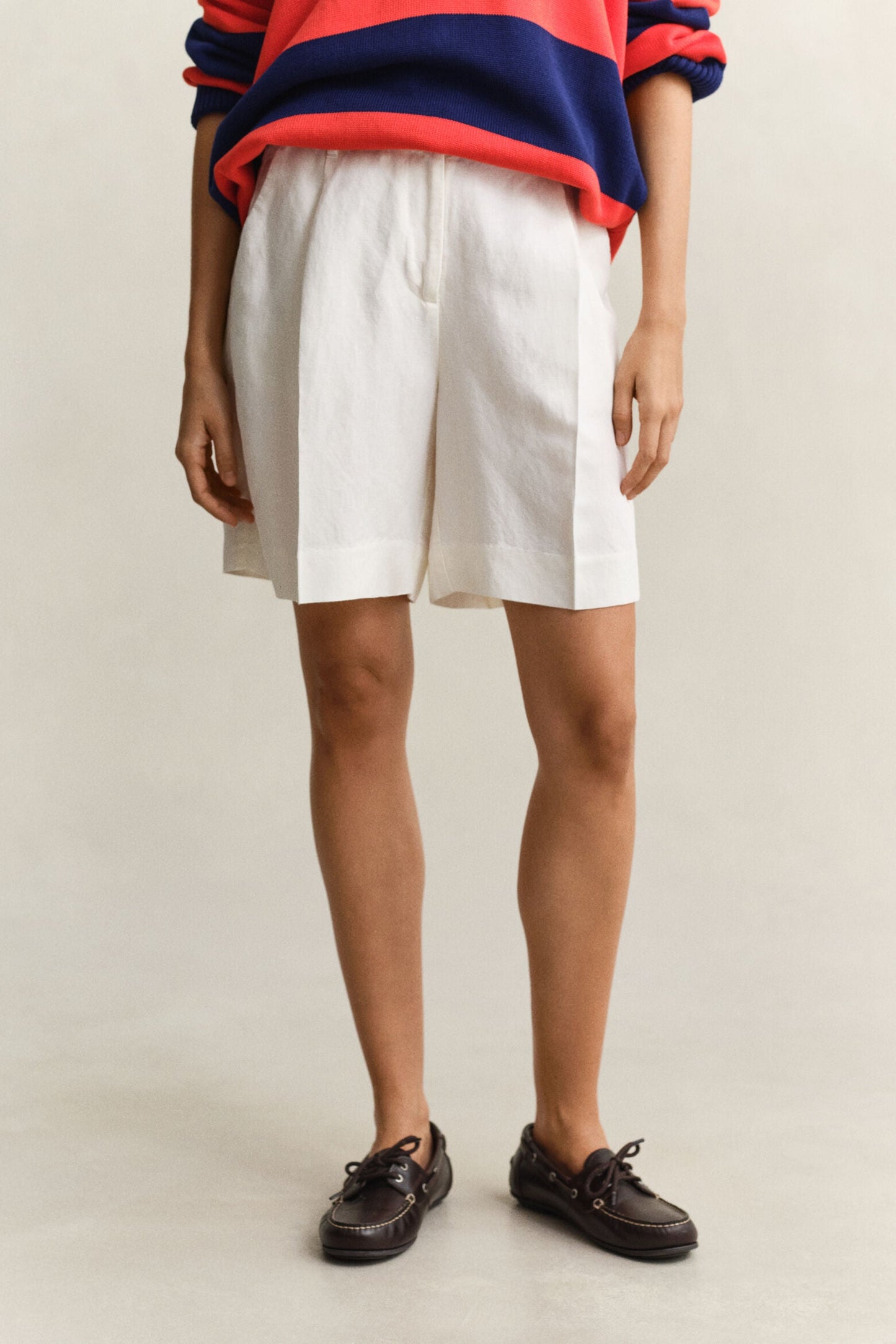Tailored Linen Blend Shorts