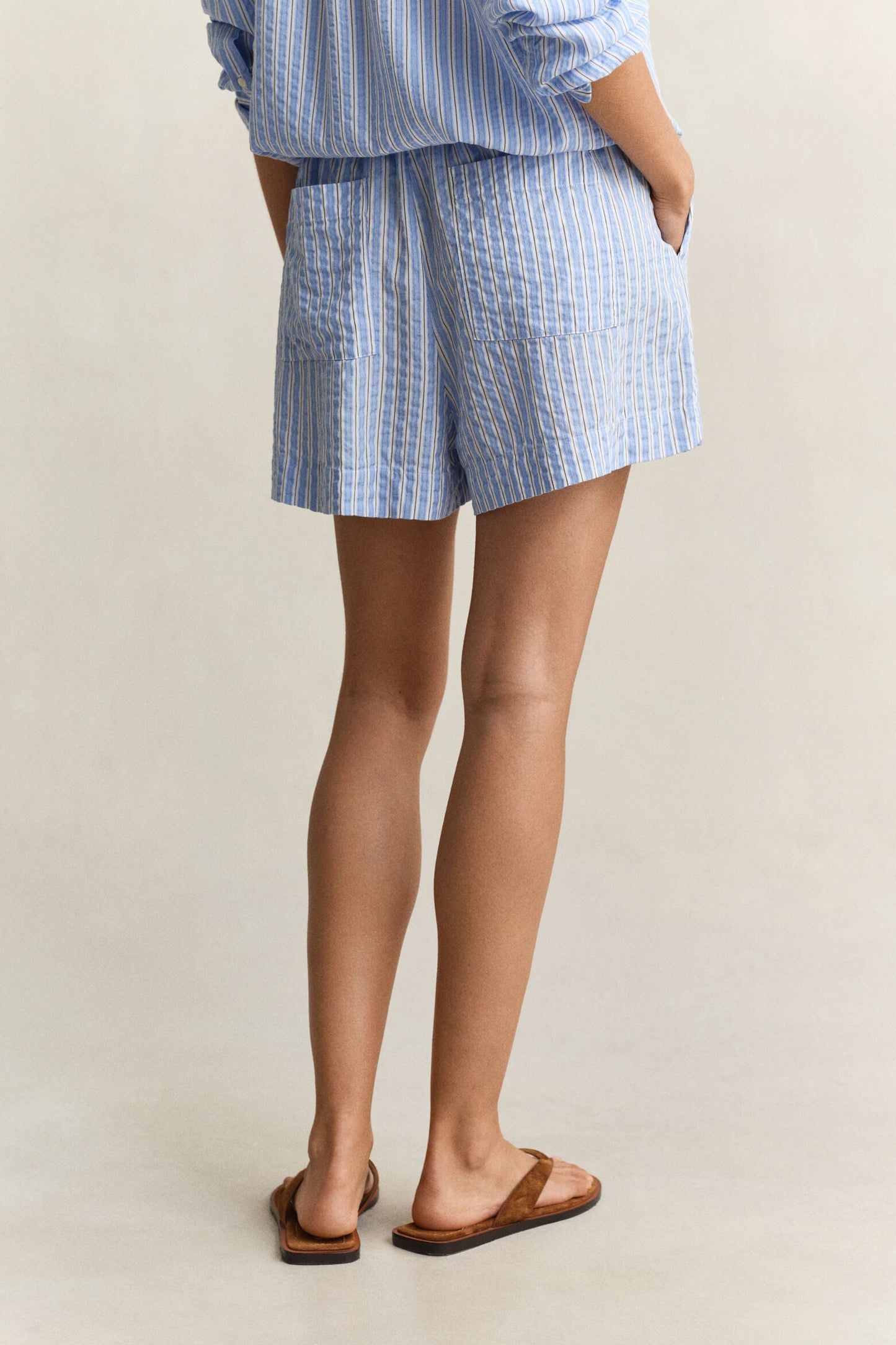 Striped Seersucker Shorts