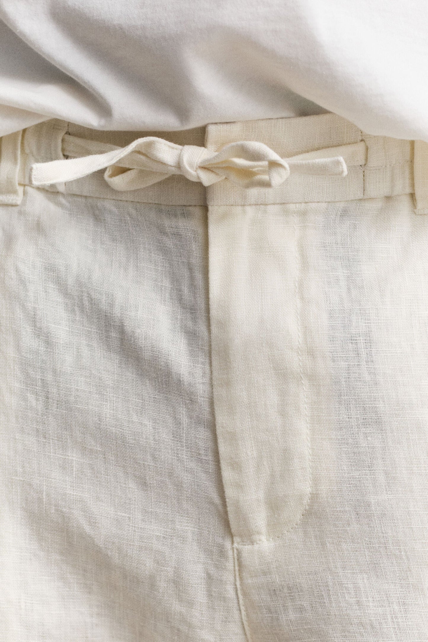 Regular Fit Linen Drawstring Pants