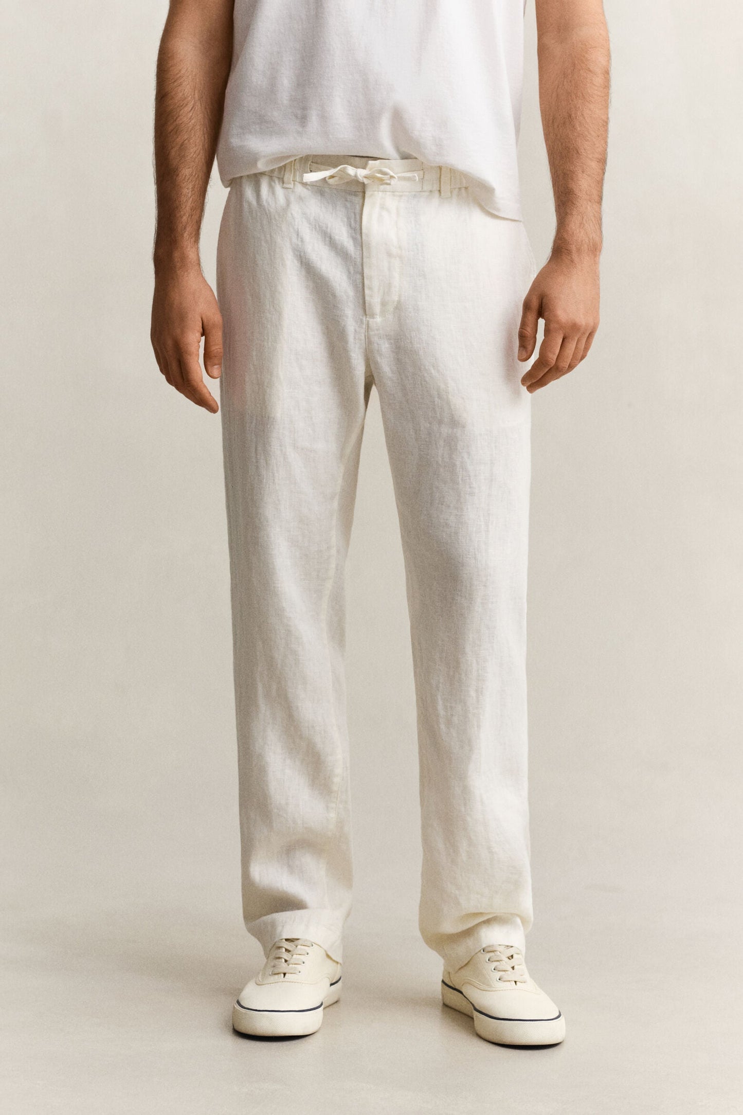 Regular Fit Linen Drawstring Pants