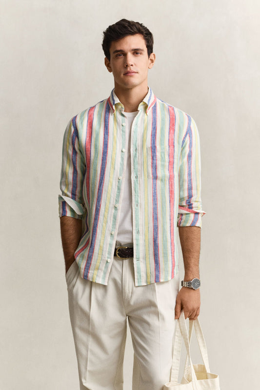 Multistriped Linen Shirt