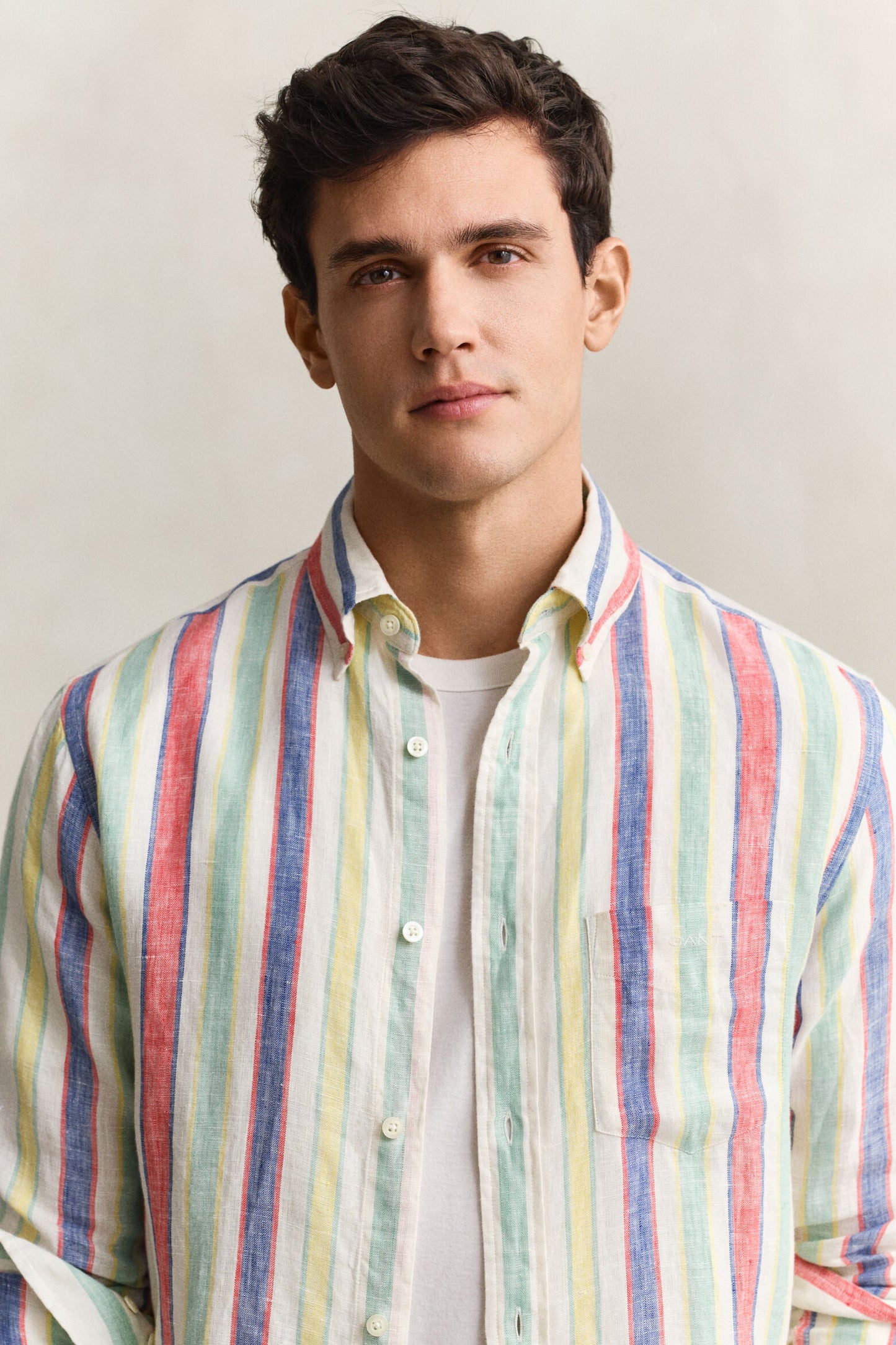 Multistriped Linen Shirt