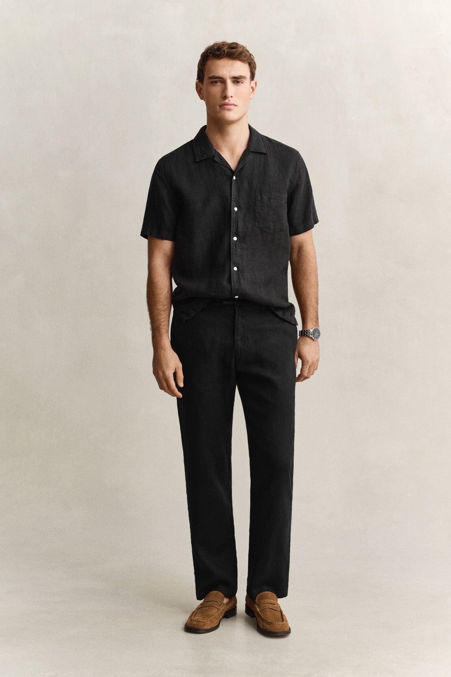 Regular Fit Linen Drawstring Pants