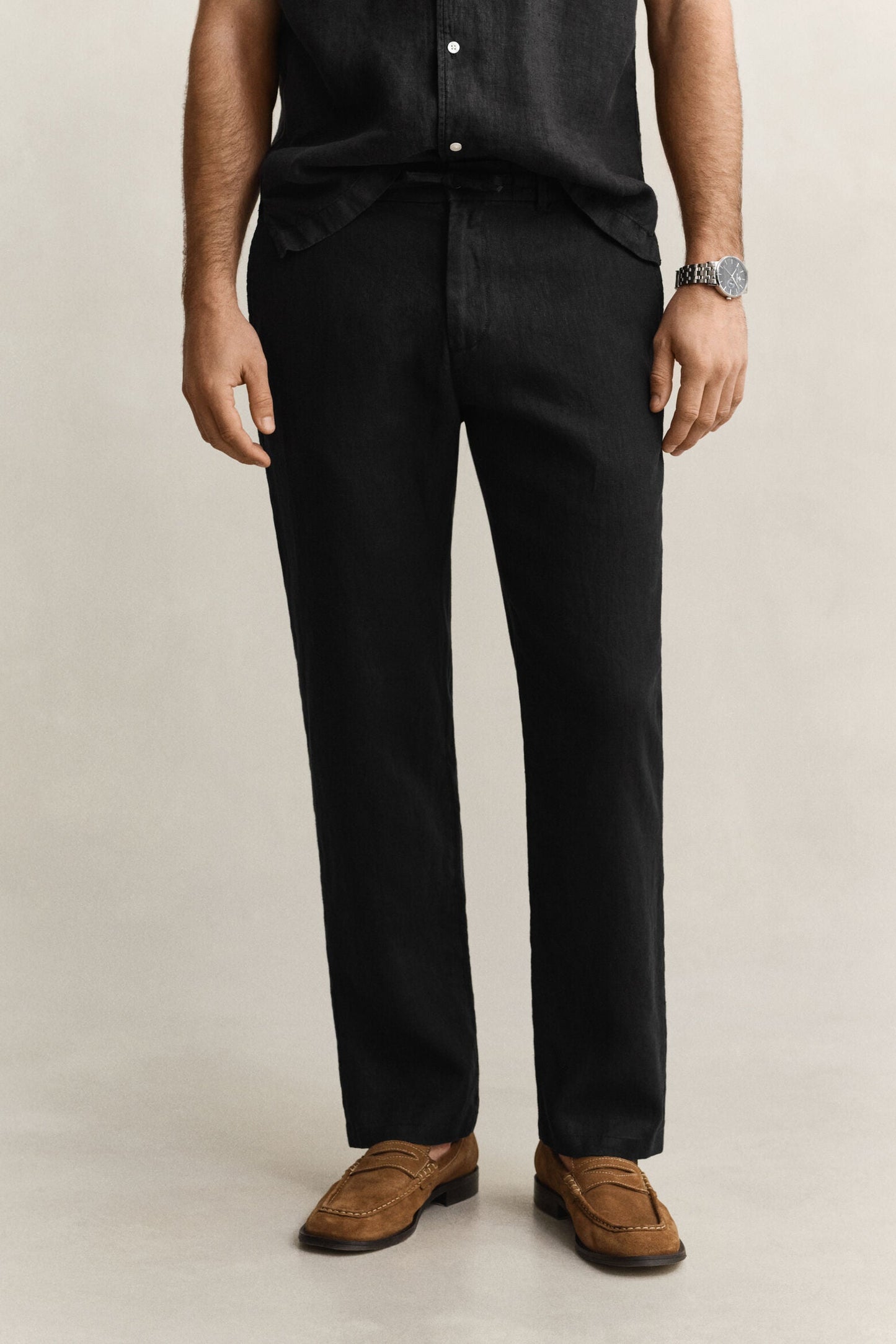 Regular Fit Linen Drawstring Pants
