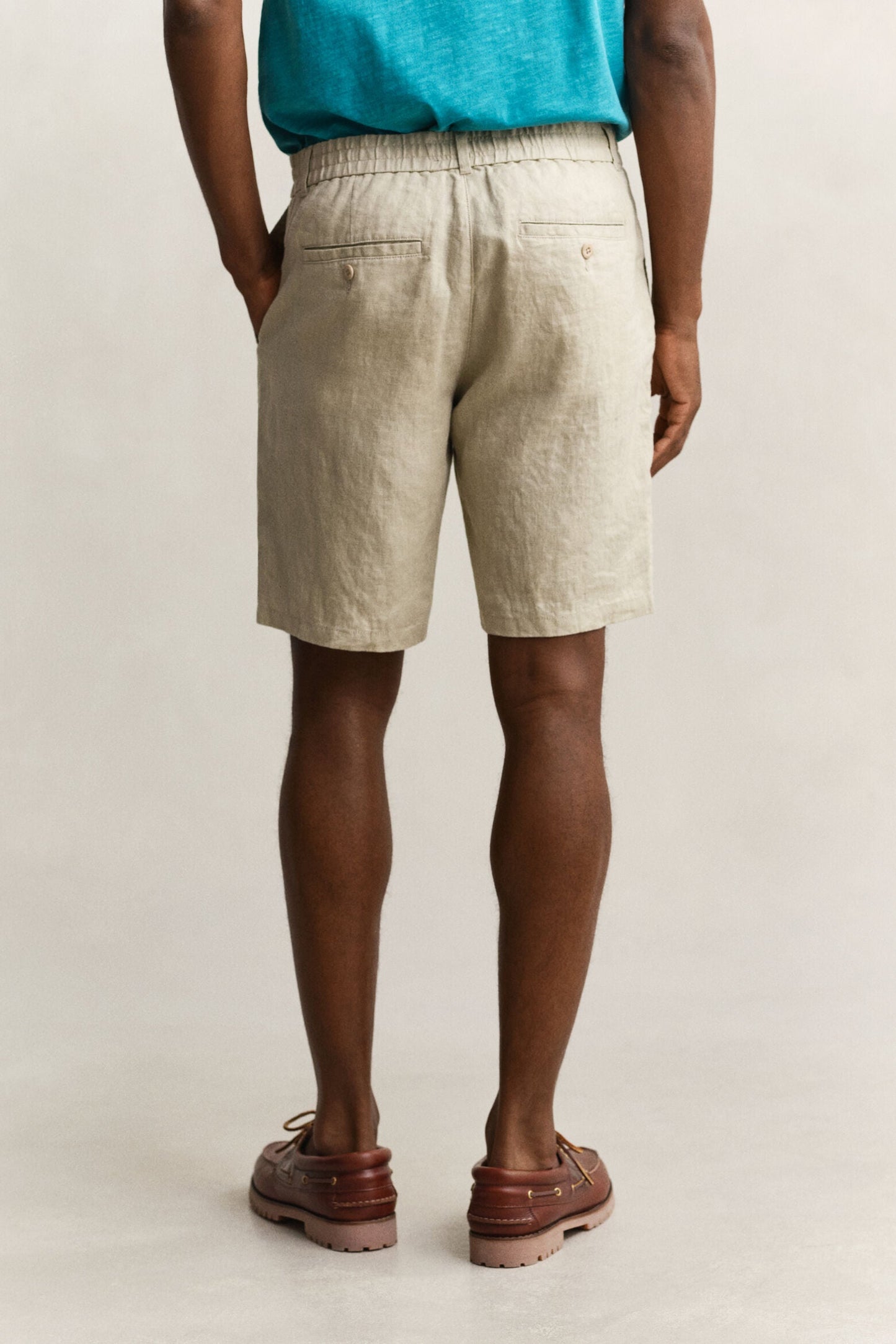 Regular Linen Drawstring Shorts