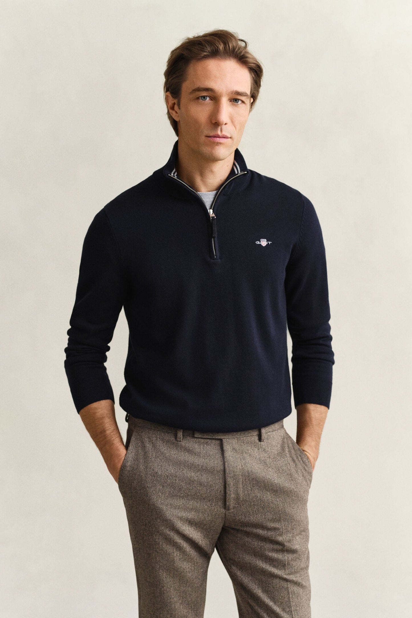 Classic Cotton Half Zip Sweater