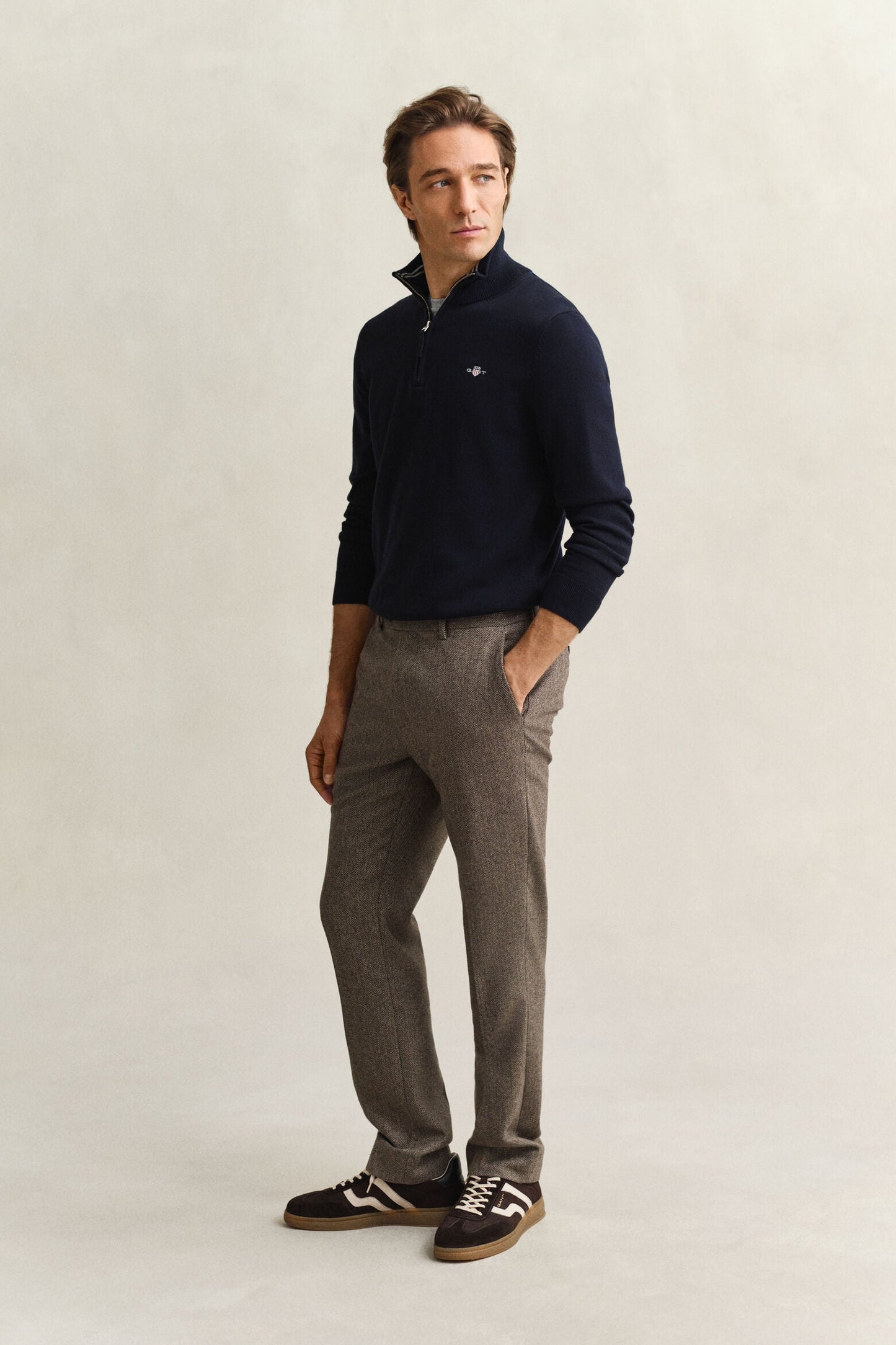 Classic Cotton Half Zip Sweater