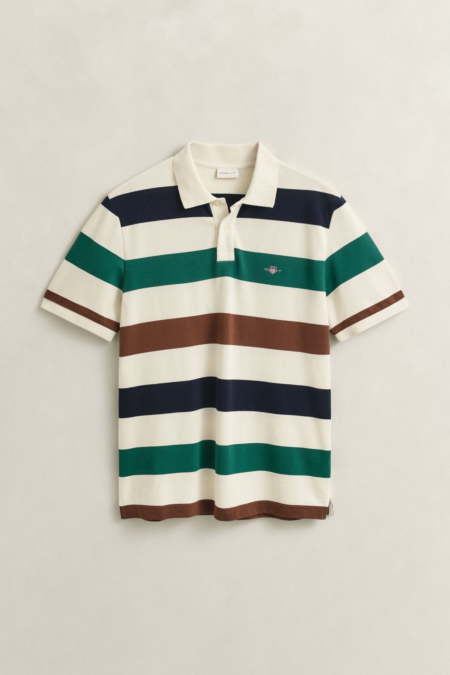 Striped Short Sleeve Polo Shirt