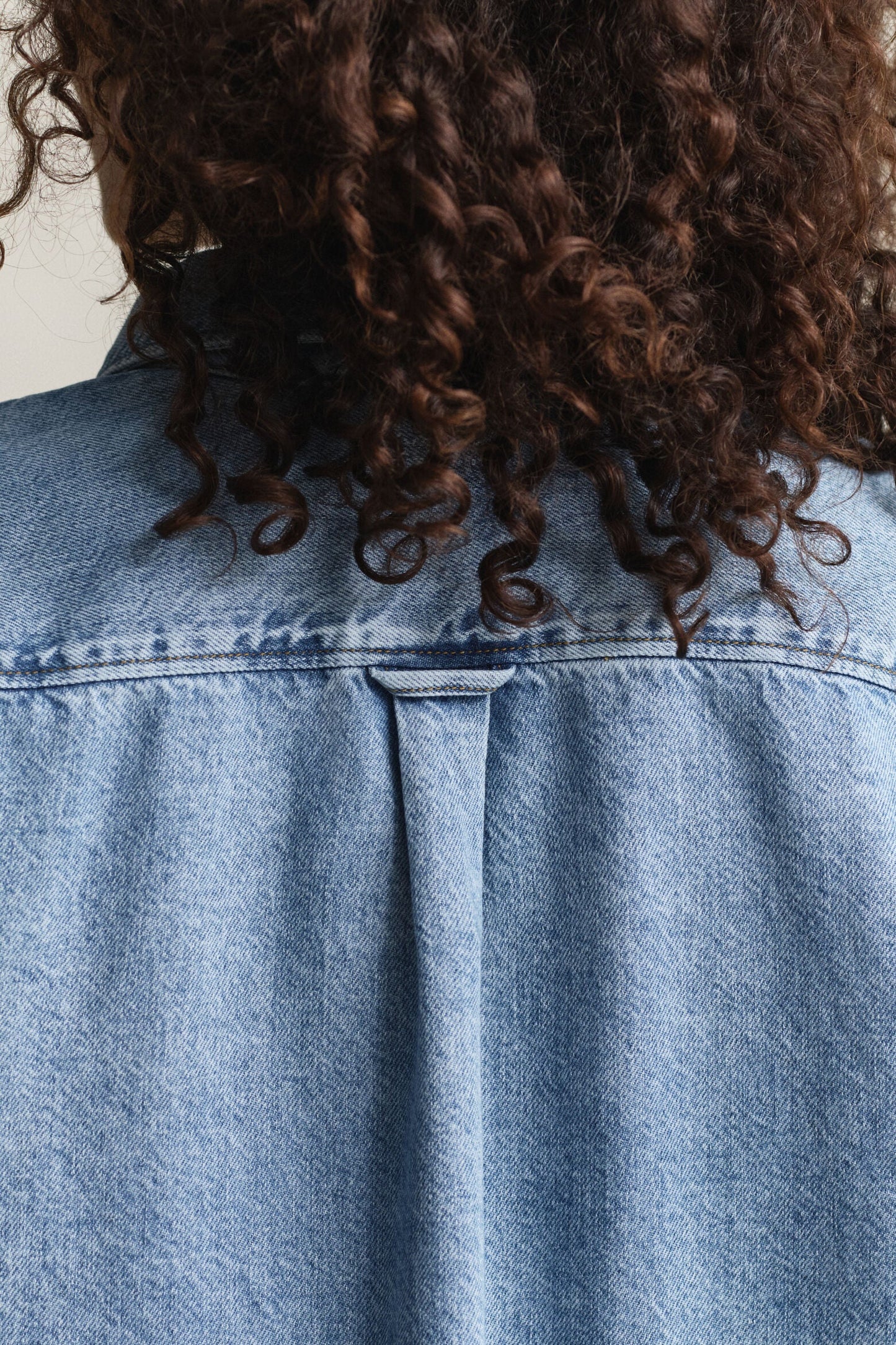 Relaxed Fit Denim Pocket Long Sleeve Shirt