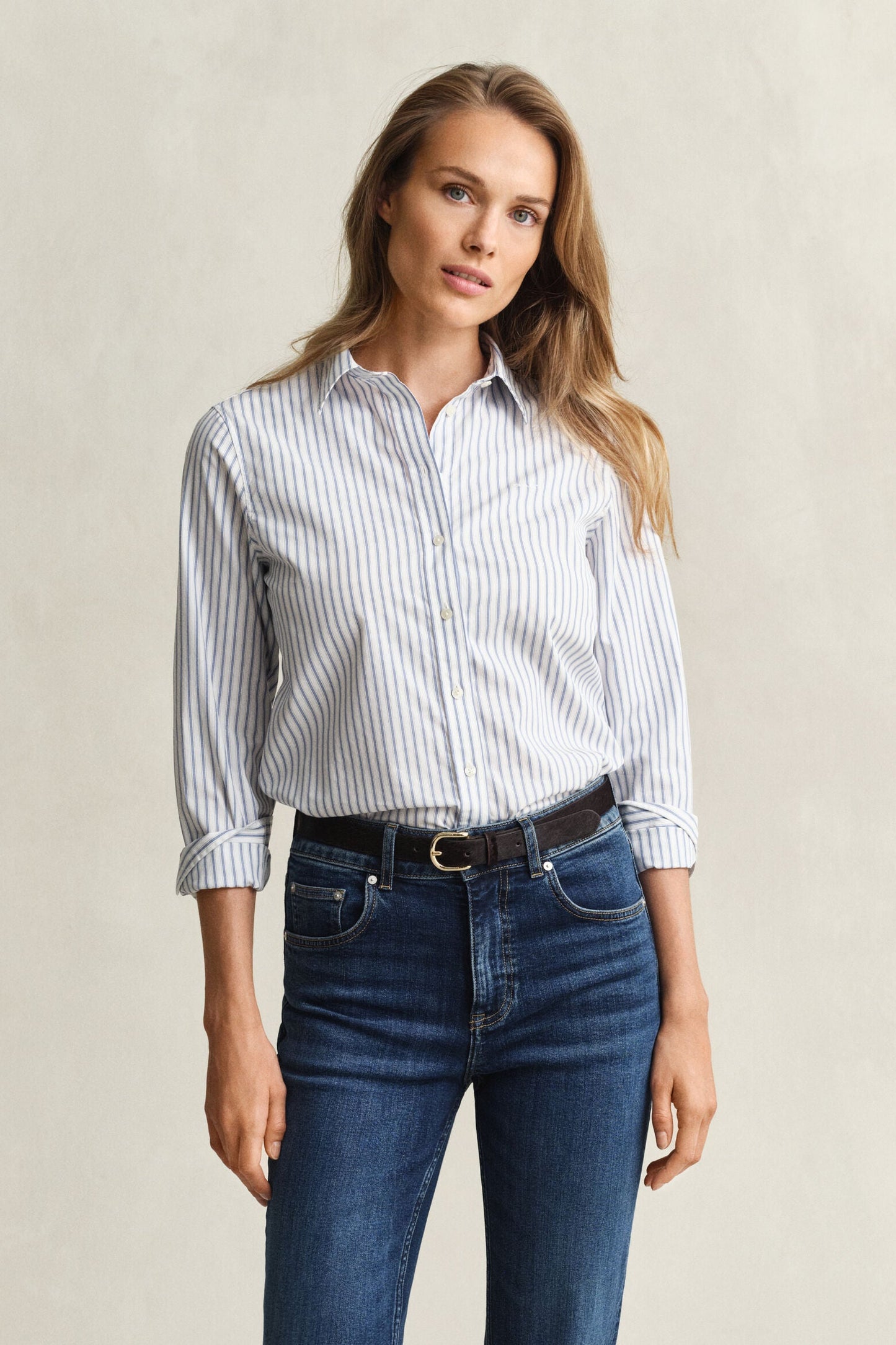 Regular Fit Classic Poplin Striped Shirt