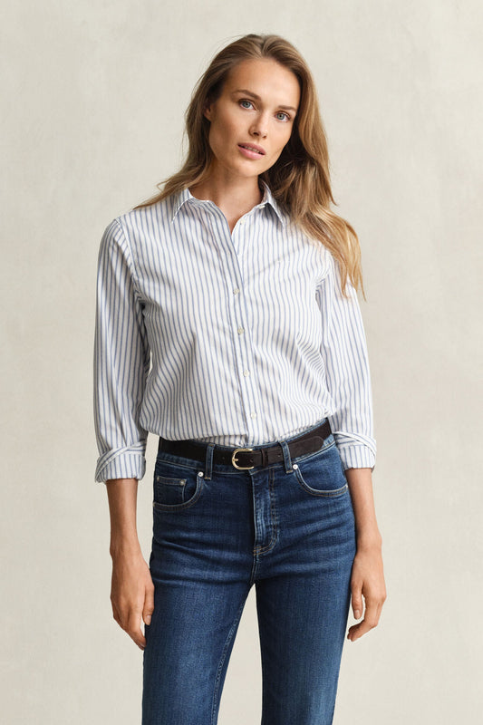 Regular Fit Classic Poplin Striped Shirt