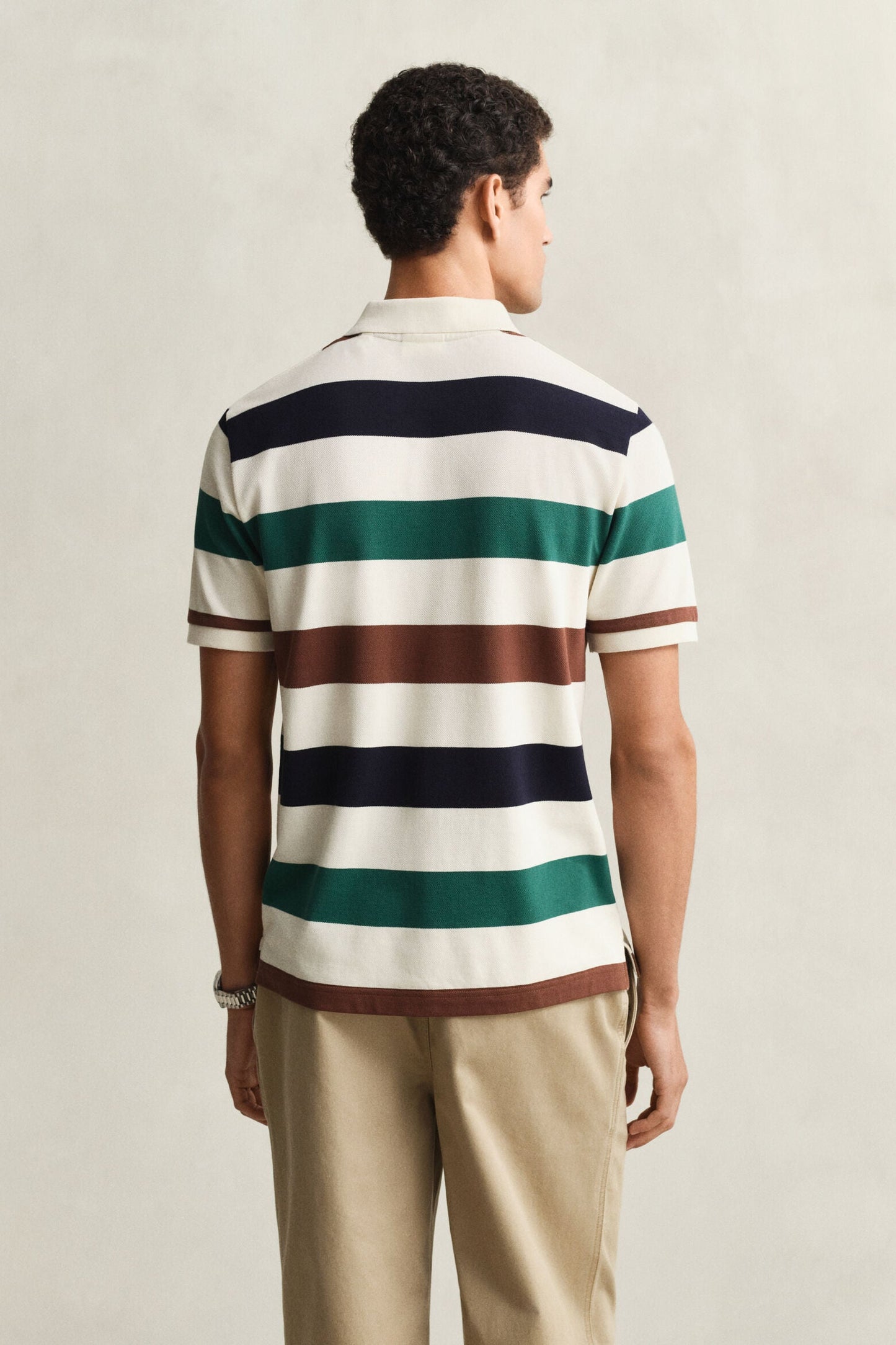 Striped Short Sleeve Polo Shirt