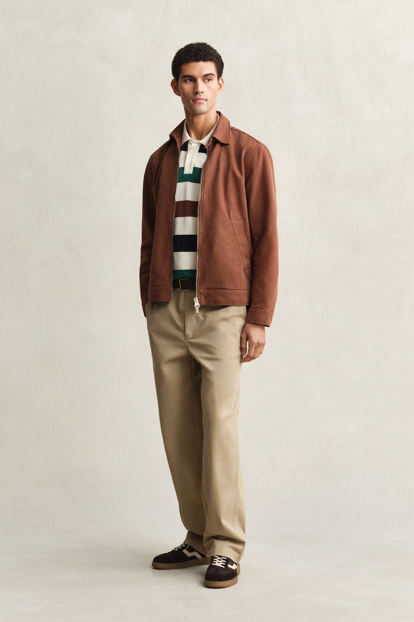 Striped Short Sleeve Polo Shirt