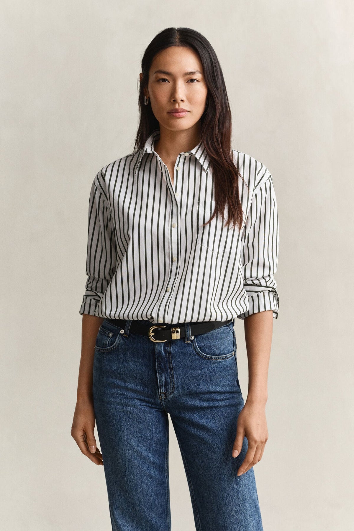 Relaxed Classic Poplin Striped Shirt