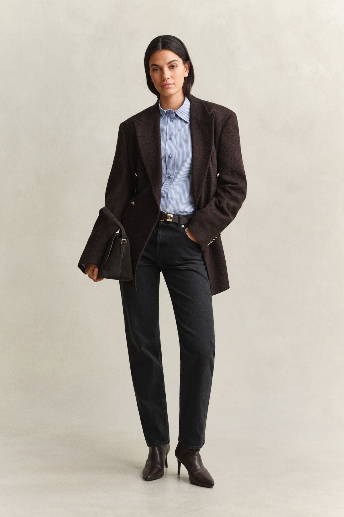 Striped Yoke Detail Shirt
