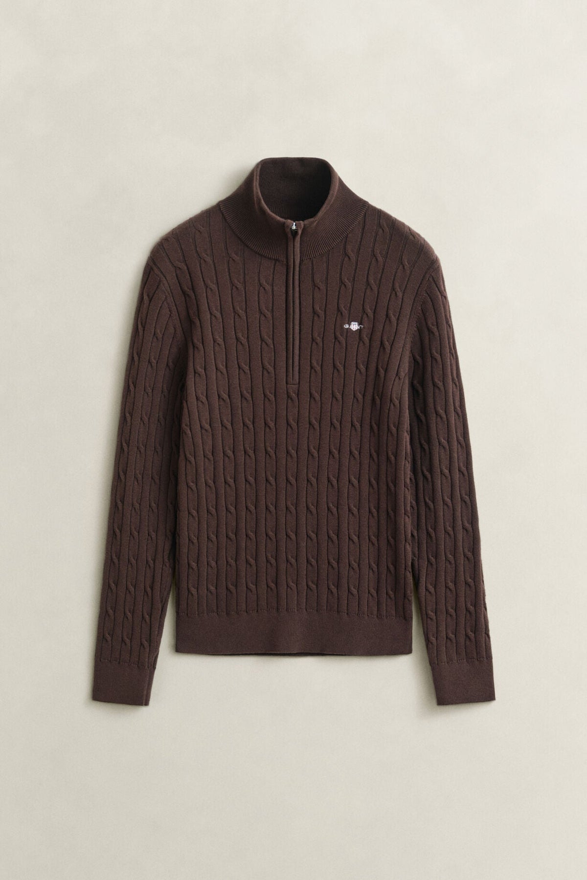 Stretch Cotton Cable Half-Zip