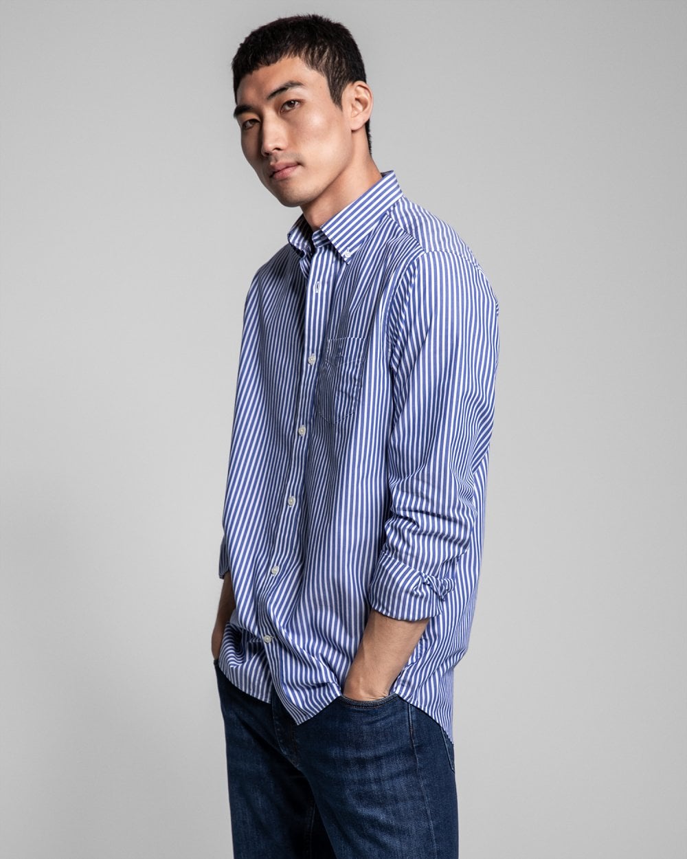 Regular Fit Striped Broadcloth Shirt