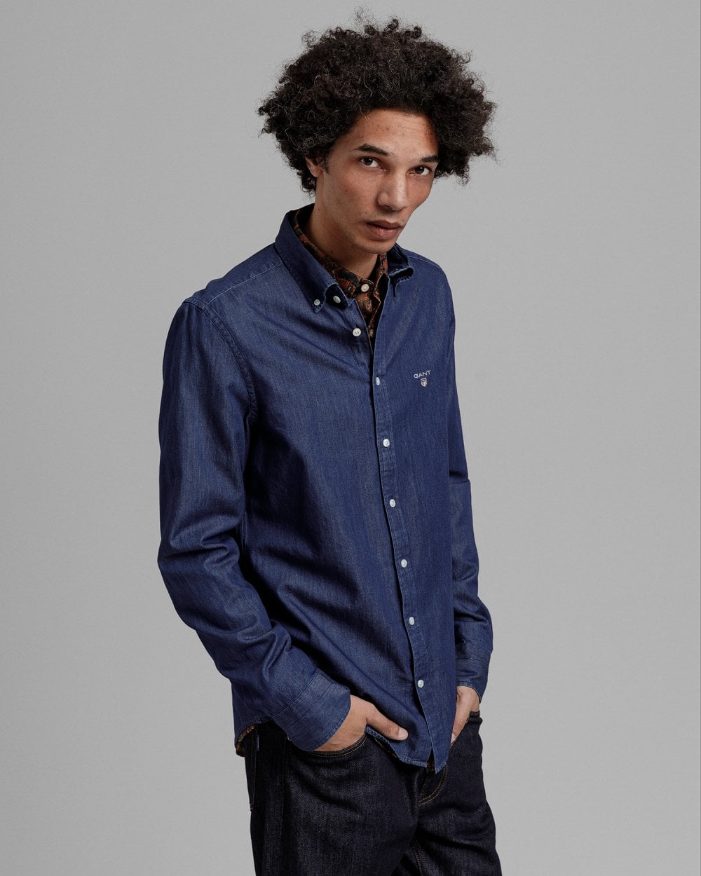 Slim Fit Indigo Shirt