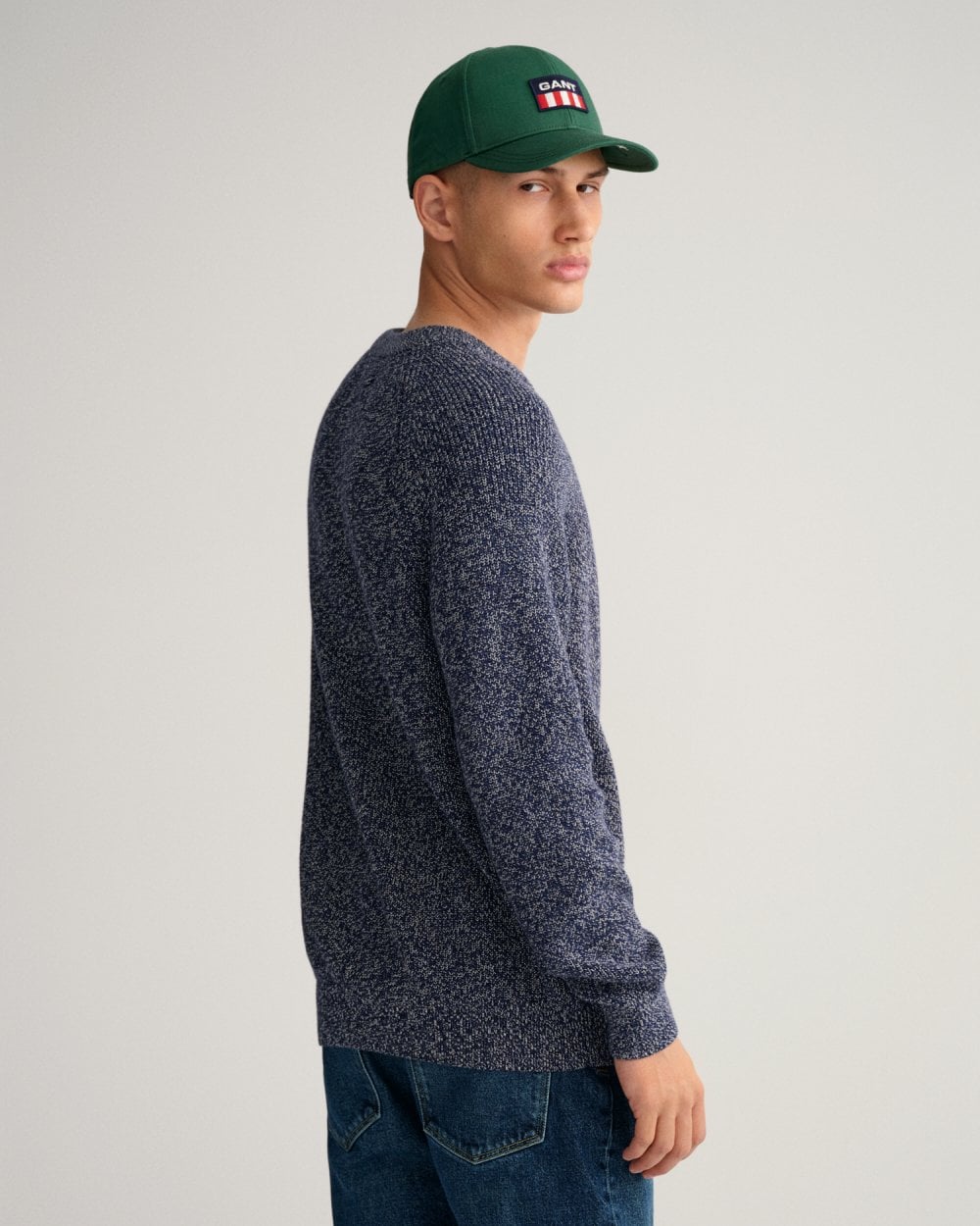 Twisted Cotton Crew Neck Sweater