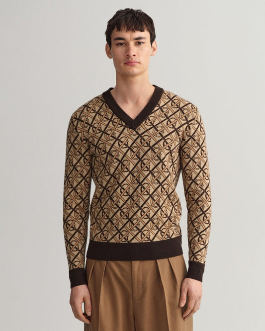 Monogram Merino V-Neck Sweater
