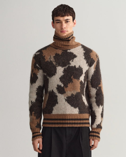 Leopard Rollneck Sweater