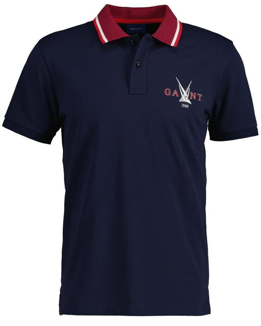 Sail Graphic Pique Polo Shirt