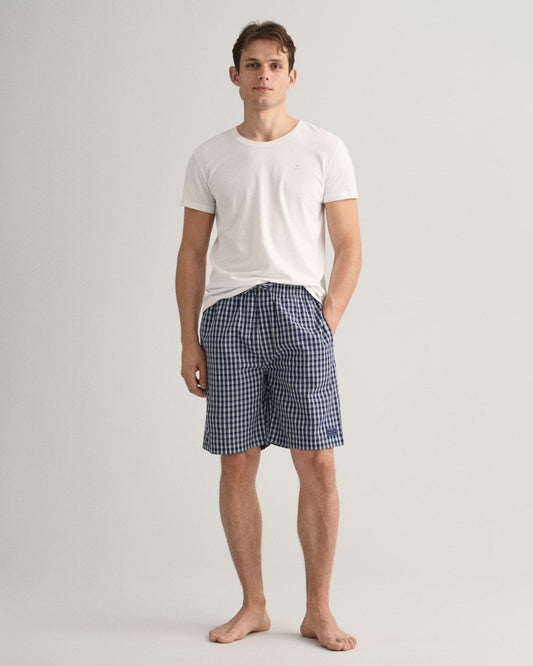 Micro Check Pajama Shorts