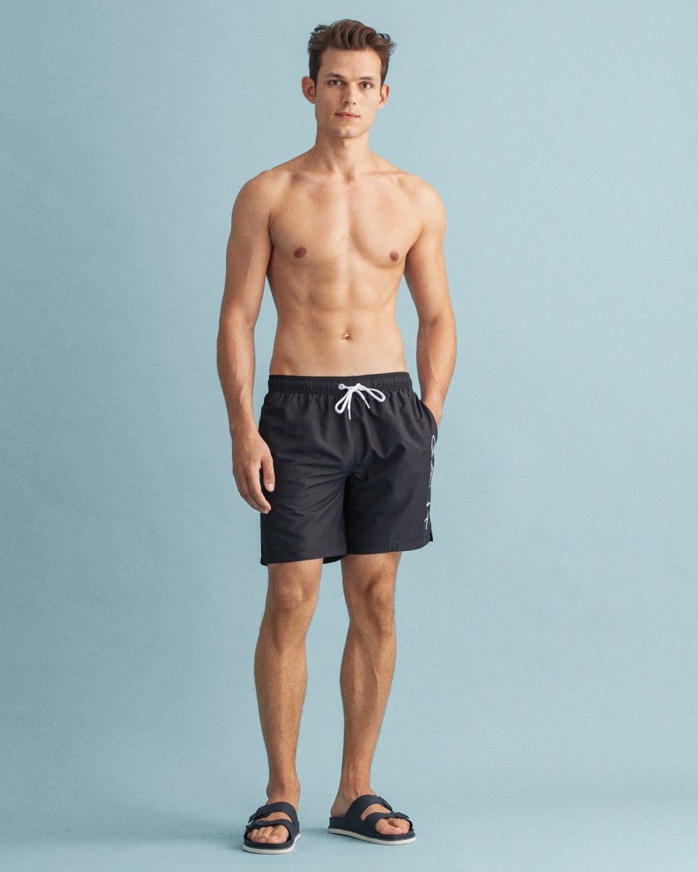 Long Cut Lightweight Logo Swim Shorts