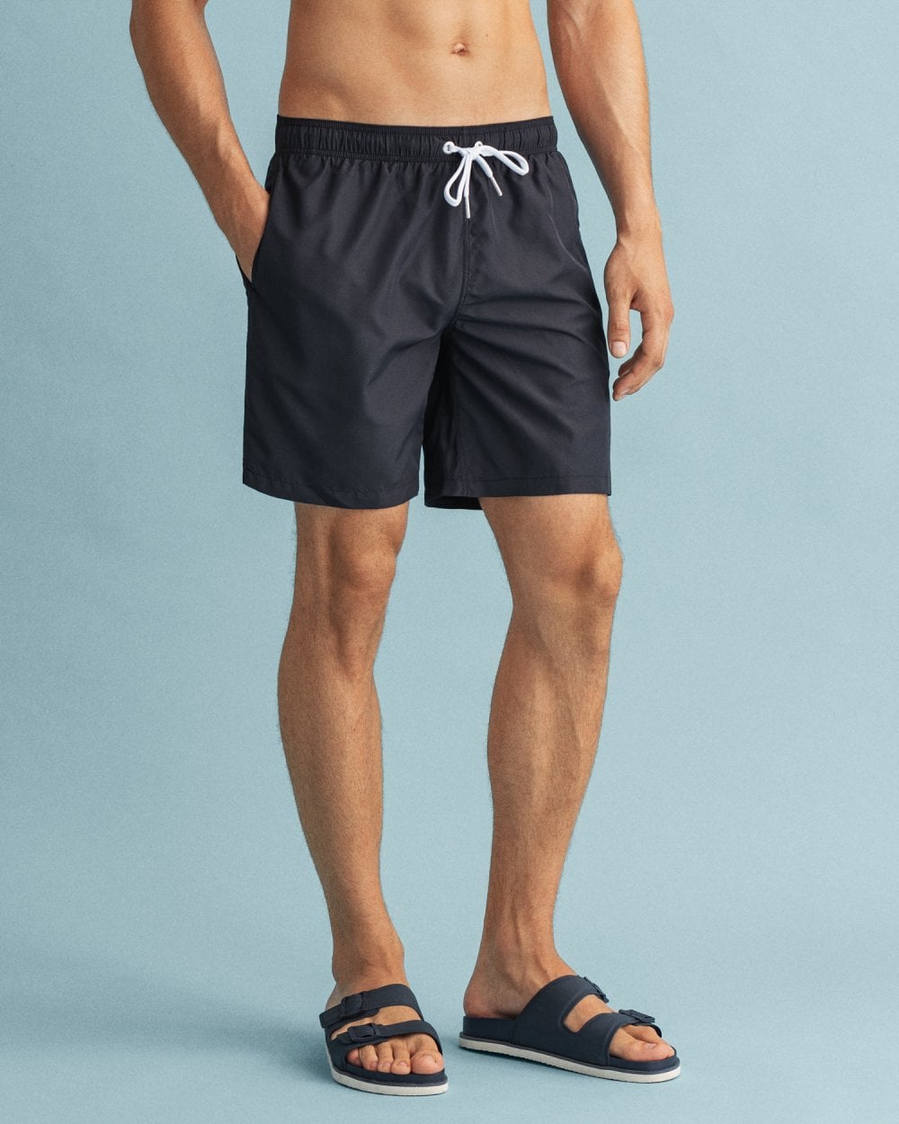 Long Cut Lightweight Logo Swim Shorts