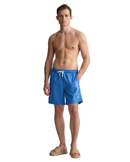 Long Cut Lightweight Logo Swim Shorts