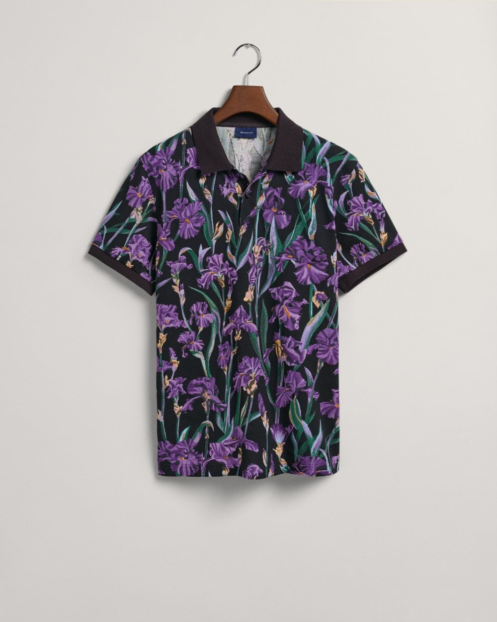 Iris Print Pique Polo Shirt