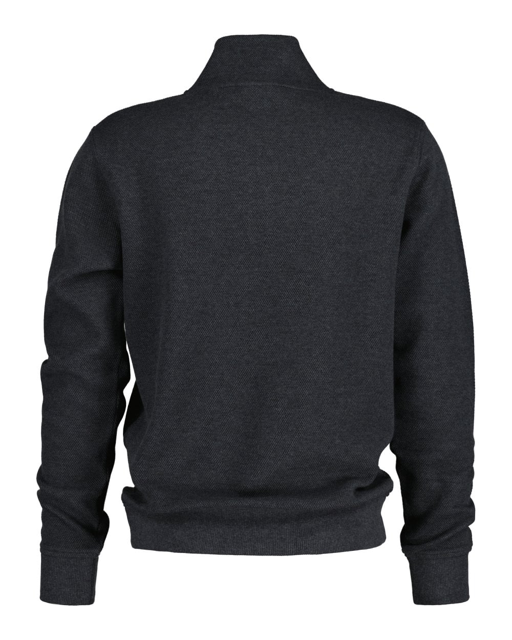 Waffle Textured Half-Zip Sweatshirt