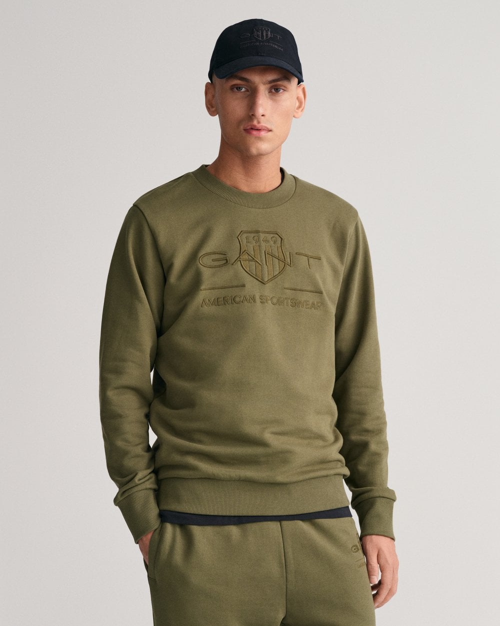 Tonal Shield Crew Neck Sweatshirt