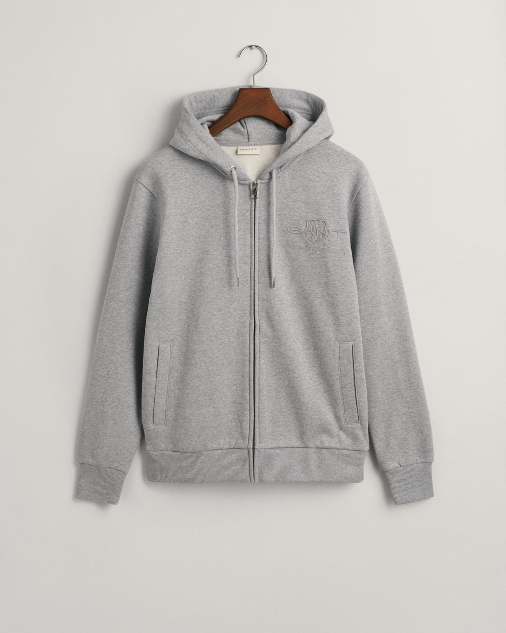 Tonal Shield Zip Hoodie