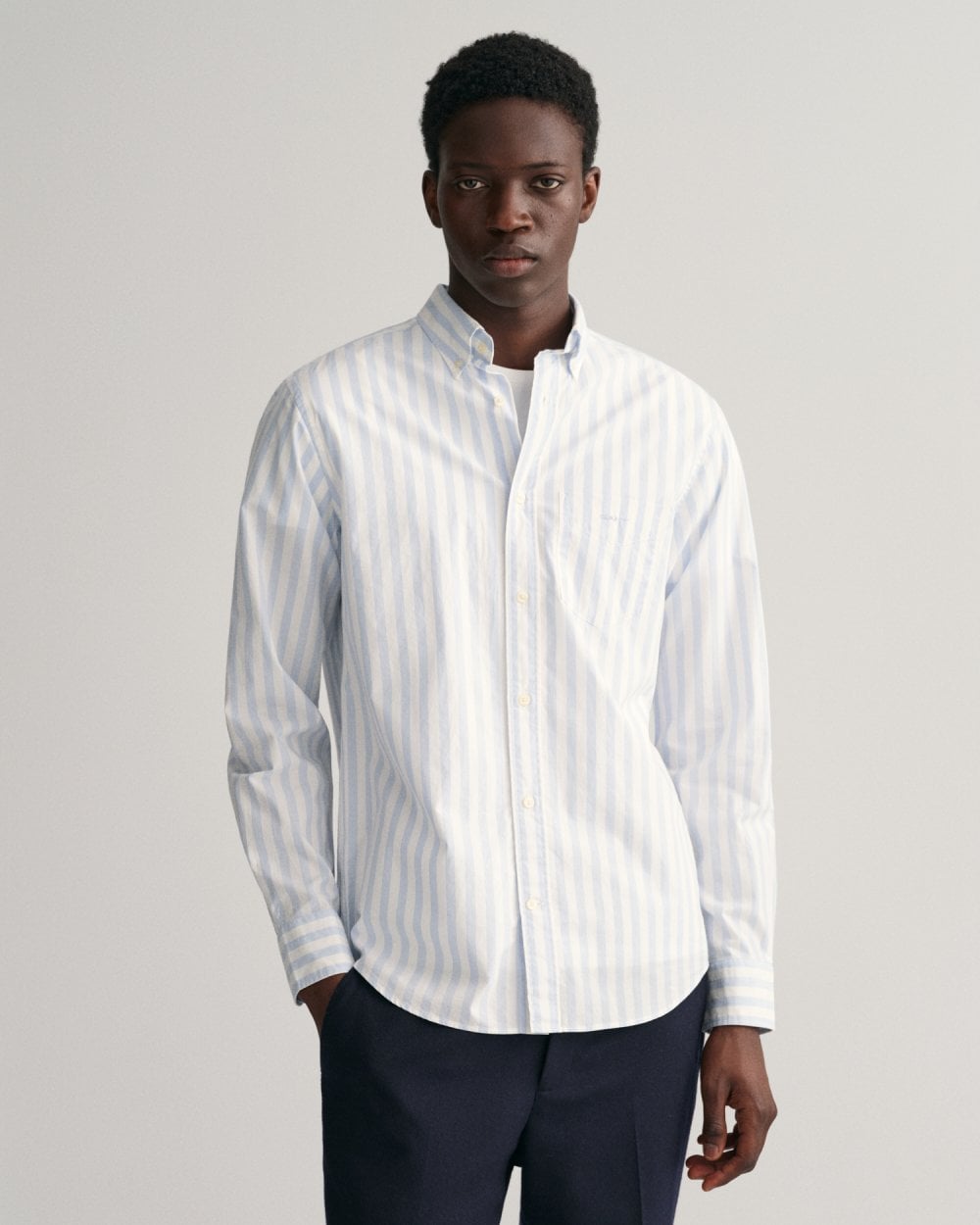 Regular Fit Striped Poplin Shirt