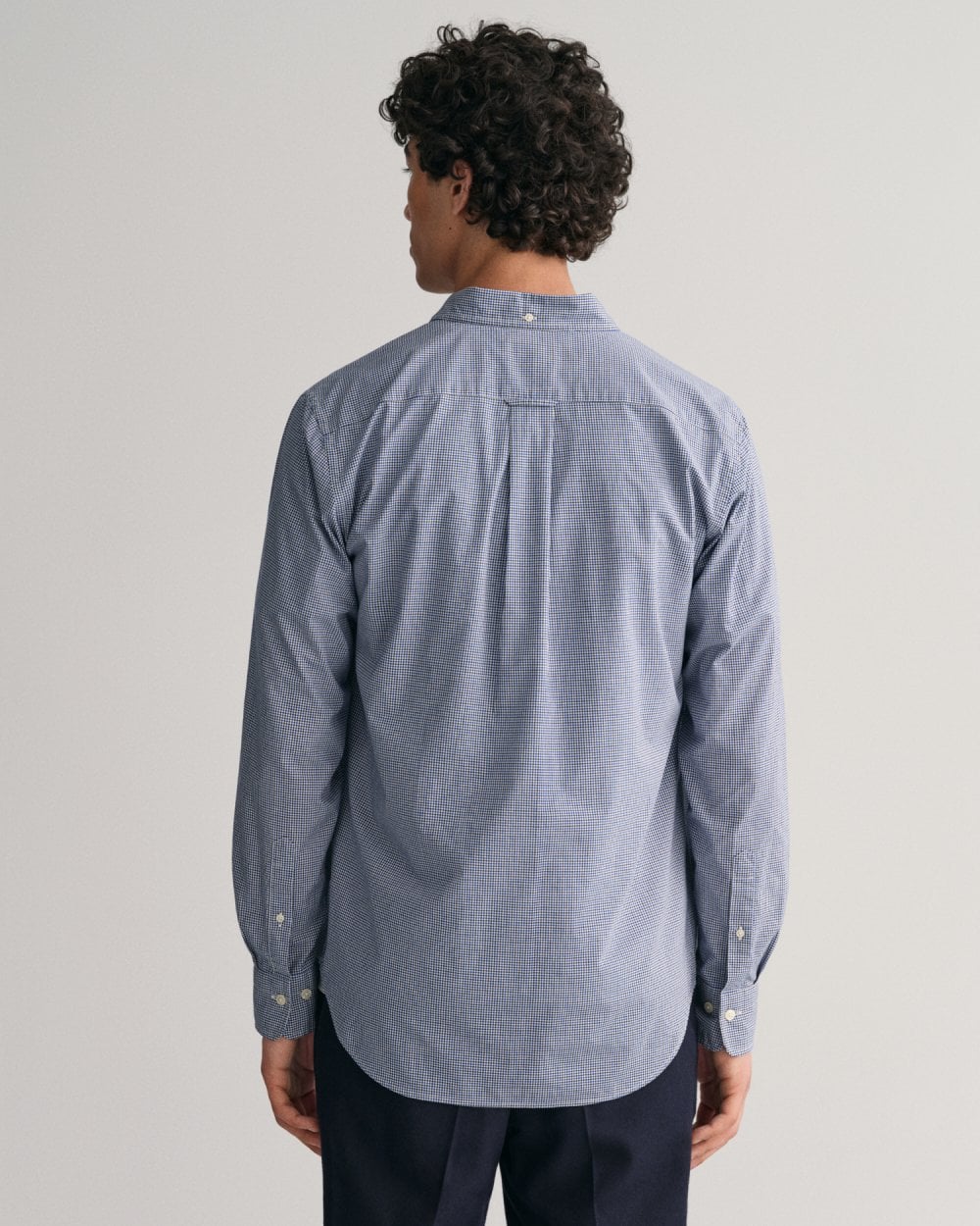 Regular Fit Micro Checked Poplin Shirt