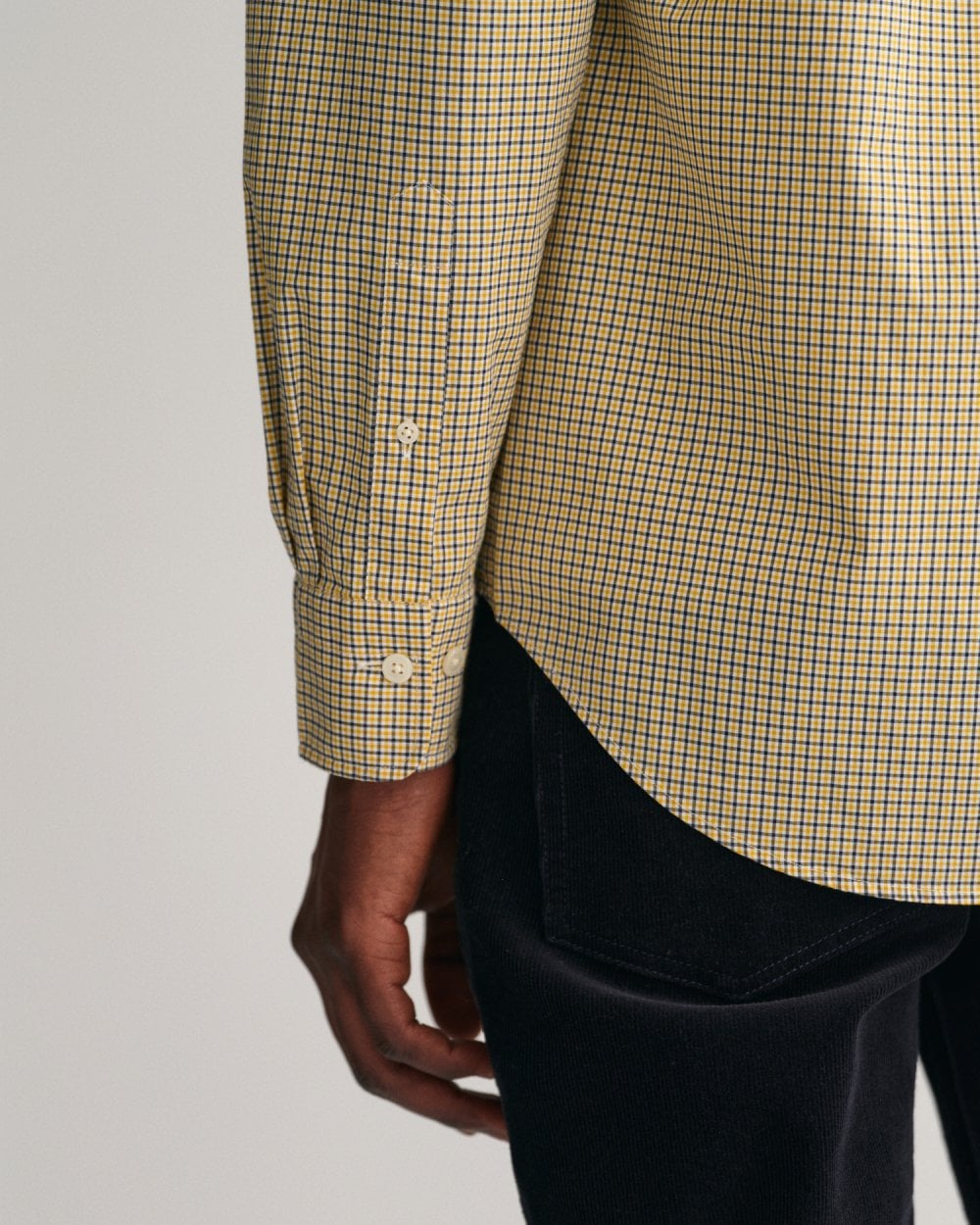 Regular Fit Micro Checked Poplin Shirt