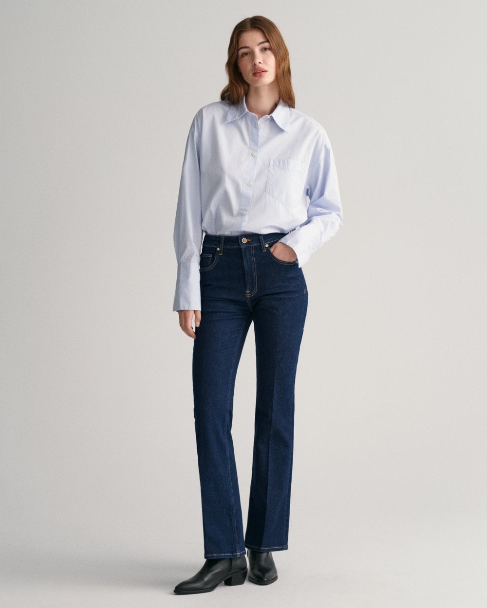 Oversized High Cuffs Poplin Shirt