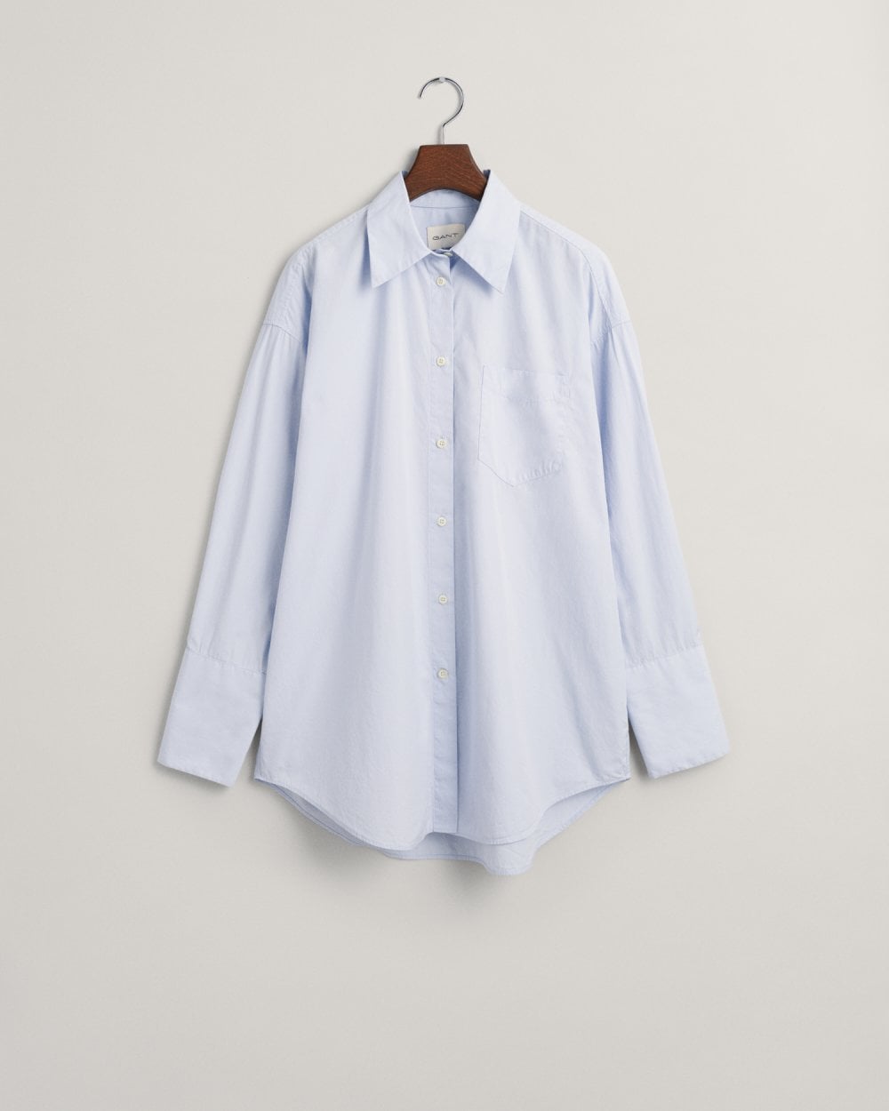 Oversized High Cuffs Poplin Shirt