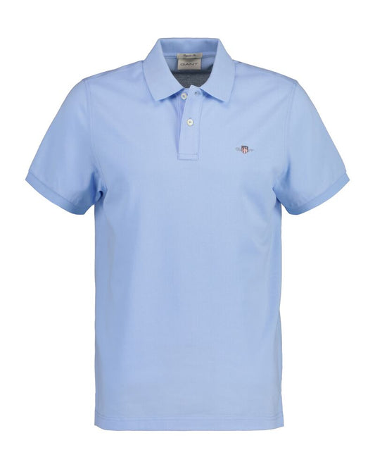 Regular Fit Shield Piqué Polo Shirt S / Capri Blue