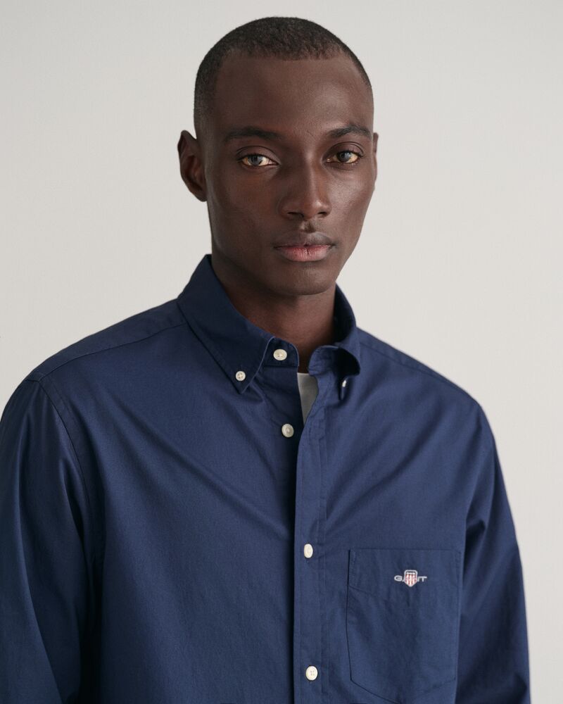 Regular Fit Poplin Shirt S / Marine