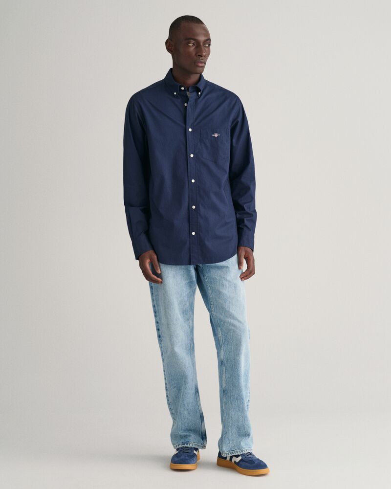 Regular Fit Poplin Shirt S / Marine