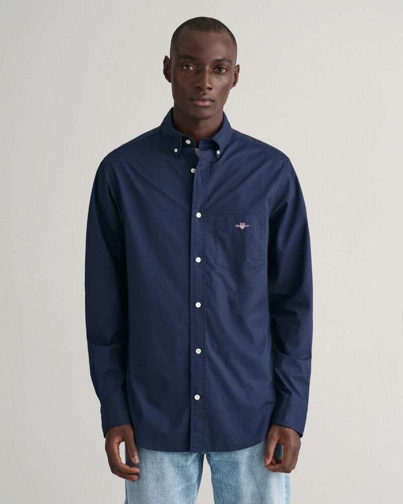 Regular Fit Poplin Shirt S / Marine