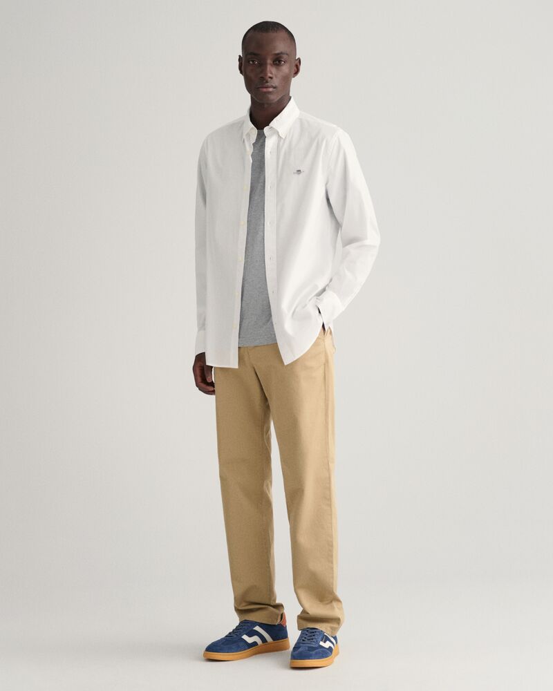 Slim Fit Poplin Shirt S / White