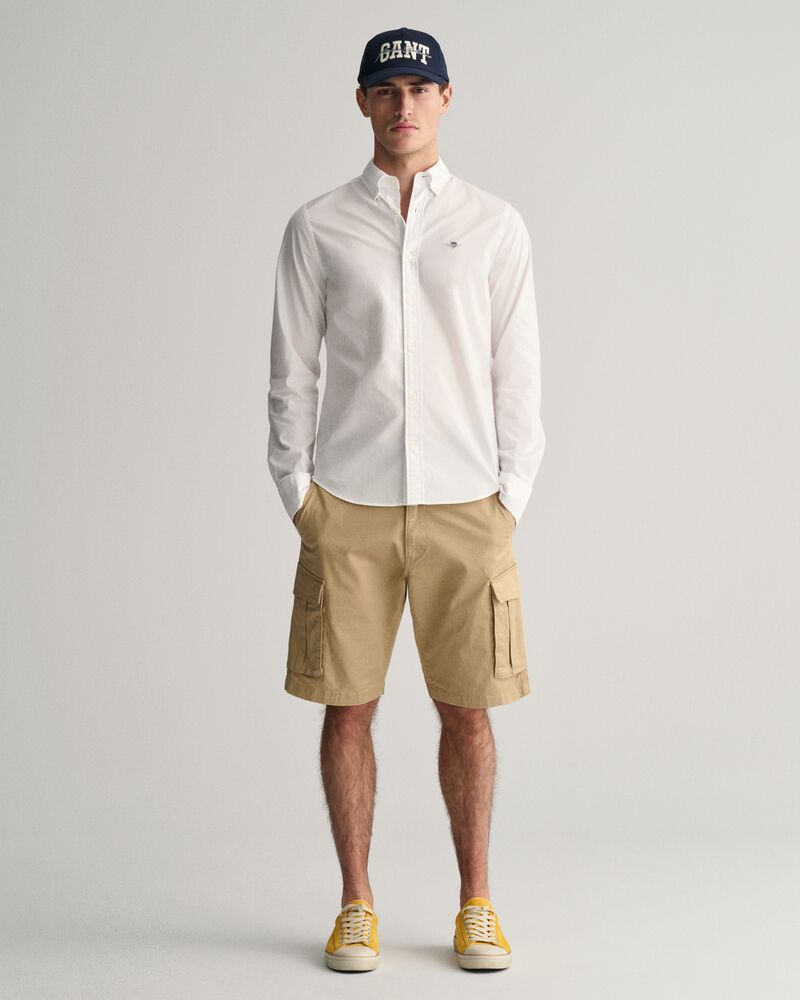 Slim Fit Poplin Shirt S / White