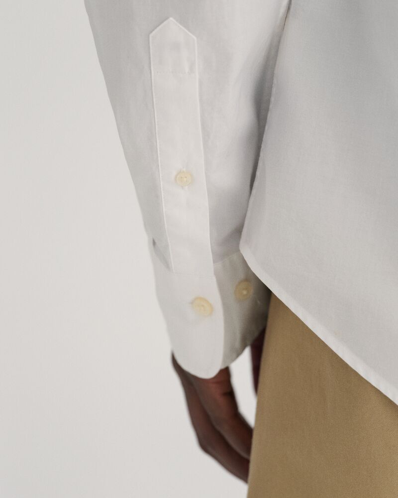 Slim Fit Poplin Shirt S / White