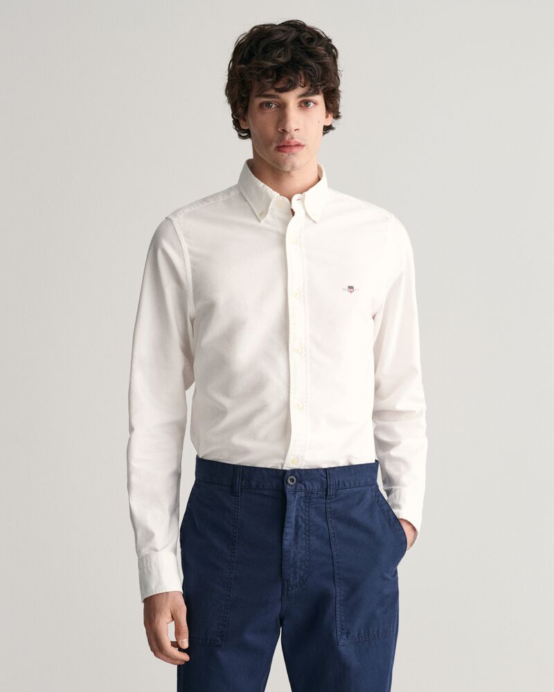 Slim Fit Oxford Shirt M / White